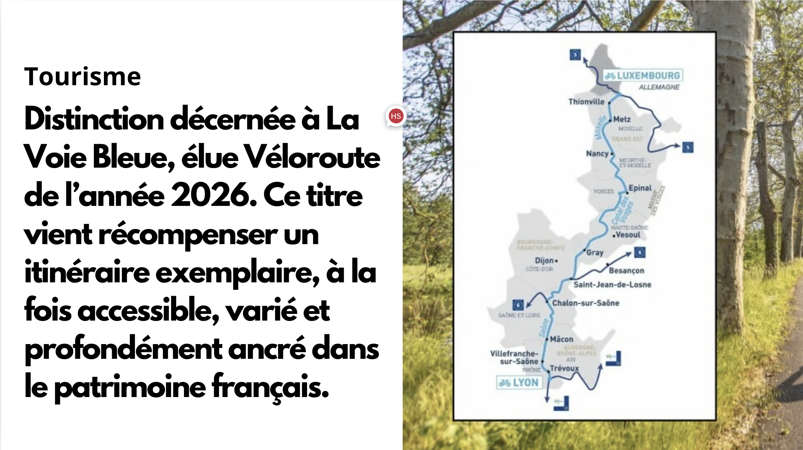 Tourisme : La Voie Bleue sacrée « Cycle Route of the Year 2026 » !