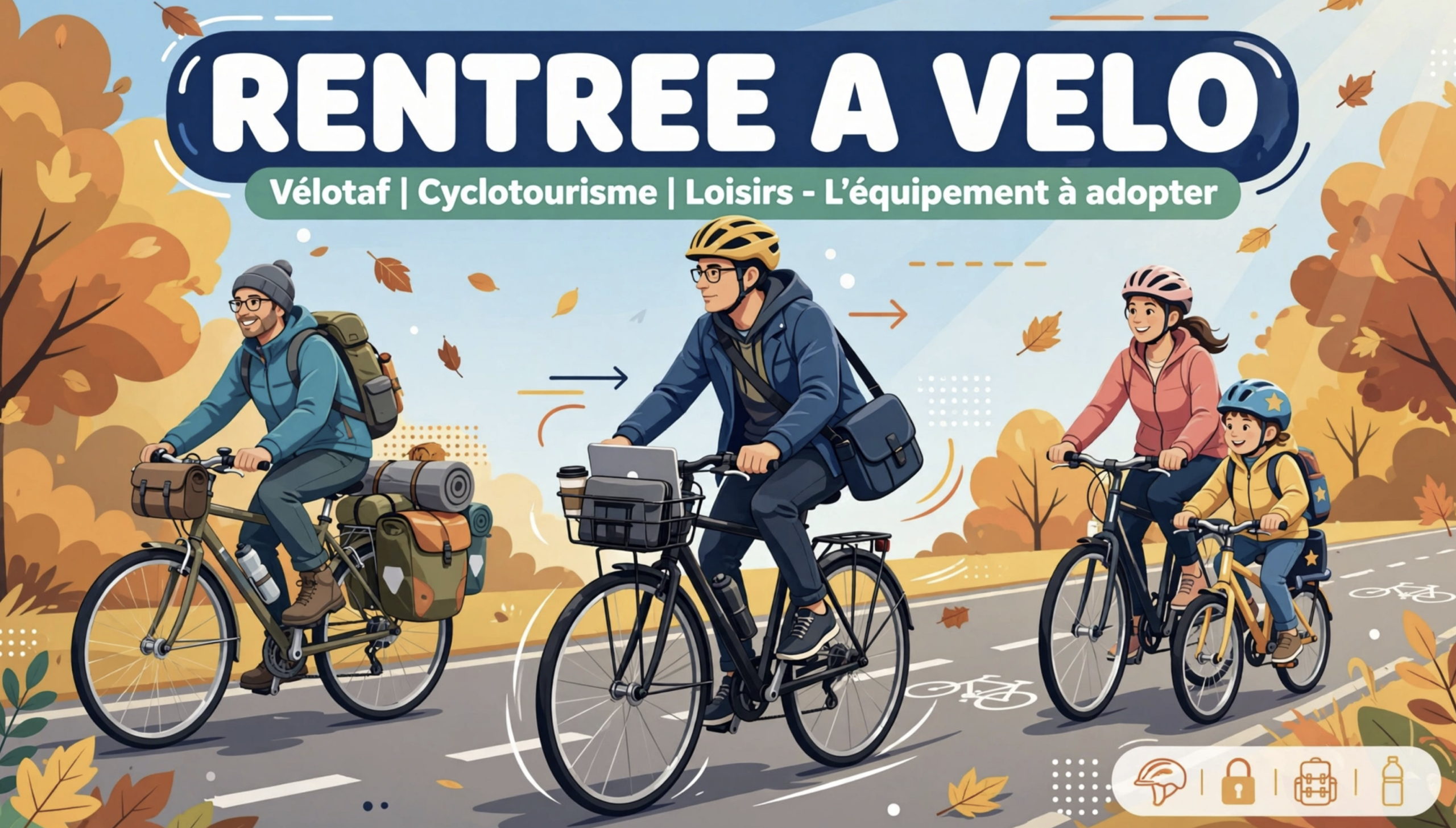 Vélotaf, balades, voyages : l’équipement vélo à adopter à la rentrée